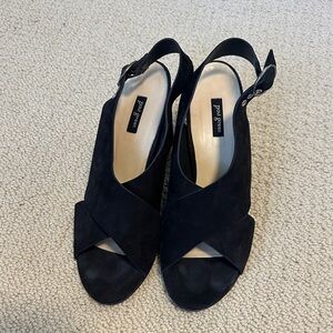 Paul Green Women's Black Cross-Strap Sandals